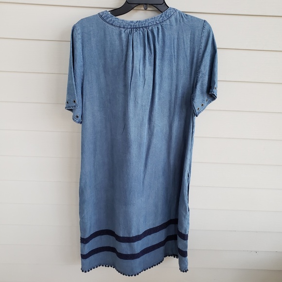 NWT Embroidered Denim looking Dress 100% Tencel - Picture 4 of 8